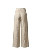 Pants APOELLA Eliana Linen Pleated Pants Beige Apoella