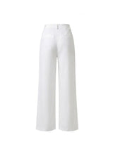 Pants APOELLA Eliana Linen Pleated Pants White Apoella