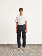 Pants Frescobol Carioca Oscar Linen Pants Black Apoella