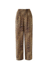 Pants Melissa Odabash Olivia Elastic Waist Straight Pants Cheetah Apoella