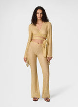Pants Missoni Wide Pants in Lamé Viscose with Raschel Detailing Apoella