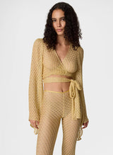 Pants Missoni Wide Pants in Lamé Viscose with Raschel Detailing Apoella