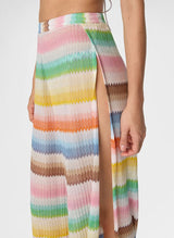 Pants Missoni Wide Pants with Dégradé Zigzag Pattern and Slits Apoella