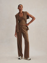 Pants Varley The Easy Pant 32 Teak Olive Marl Apoella