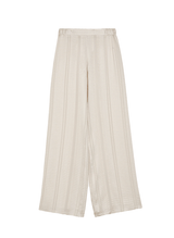 Pants Zeus n Dione Alcestes Textured Silk Wide Leg Pants Ecru Apoella
