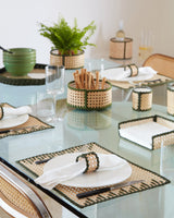 Placemats Alexandra Koumba Wicker Placemat O/S / MIDNIGHT BLUE Apoella