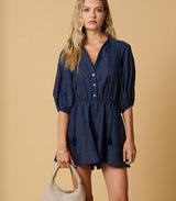 Playsuit Apoella Persephone Linen Playsuit Denim Apoella
