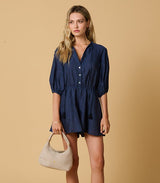 Playsuit Apoella Persephone Linen Playsuit Denim Apoella