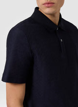Polos Missoni Jacquard Cotton Polo Shirt Blue Zigzag Apoella