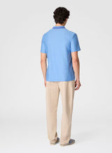 Polos Missoni Jacquard Cotton Polo Shirt Light Blue Zigzag Apoella