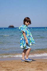 Ponchos Marie Raxevsky Poncho Aquatic O/S / Aquatic Apoella