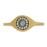 Rings Ileana Makri Eye Sun Ring Opal Gold Plated O/S Apoella