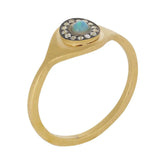 Rings Ileana Makri Eye Sun Ring Opal Gold Plated O/S Apoella