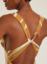 - Ruched V Neck One Piece Oryx Apoella