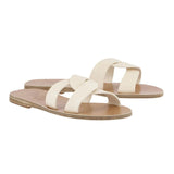 Sandals Ancient Greek Sandals Desmos Leather Slide Sandals Off White Apoella