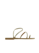 Sandals Ancient Greek Sandals Eleftheria Braided Sandals Platinum Apoella