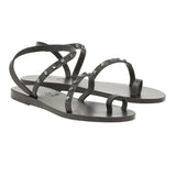 Sandals Ancient Greek Sandals Marilyn Strap Swarovski Sandals Black Apoella