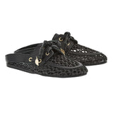 Sandals Ancient Greek Sandals Naveta Raffia Mule Black Apoella
