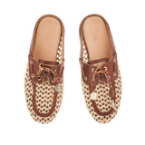 Sandals Ancient Greek Sandals Naveta Raffia Mule Brown Apoella