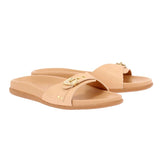 Sandals Ancient Greek Sandals Odi Buckle Slide Sandals Natural Apoella