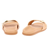 Sandals Ancient Greek Sandals Odi Buckle Slide Sandals Natural Apoella