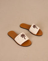 Sandals Manebi Leather Sandals Palm Natural Apoella