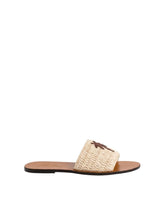 Sandals Manebi Leather Sandals Palm Natural Apoella