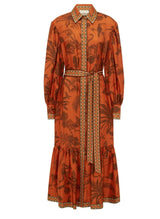 Shirtdress Alemais Monkey Dance Silk Shirtdress Rust Apoella