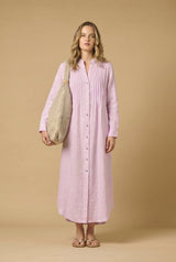 Shirtdress APOELLA Aristi Maxi Shirtdress Pink Apoella