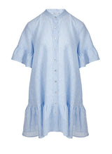 Shirtdress Apoella Chara Ruffle Shirtdress Striped O/S / Sky Apoella