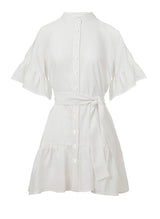 Shirtdress Apoella Chara Ruffle Shirtdress White O/S / White Apoella