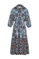 Shirtdress Cara Cara Hutton Shirtdress Blue Vintage Paisley M / Light Blue Apoella