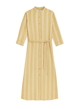 Shirtdress Zeus n Dione Maira Long Textured Silk Shirtdress Ivory/Sun Apoella