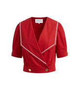 Shirts Ancient Kallos Desis Embroidered Sailor Shirt Red Apoella