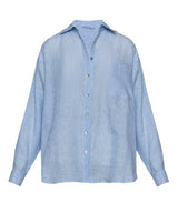 Shirts Apoella Charis Linen Loose Shirt Striped Sky Apoella