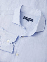 Shirts Frescobol Carioca Antonio Linen Regular Shirt Baby Blue Apoella