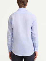 Shirts Frescobol Carioca Antonio Linen Regular Shirt Baby Blue Apoella