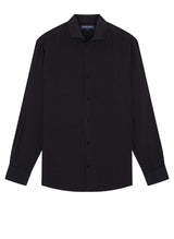 Shirts Frescobol Carioca Antonio Linen Regular Shirt Black Apoella