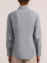 Shirts Frescobol Carioca Antonio Linen Regular Shirt Coastal Blue Apoella