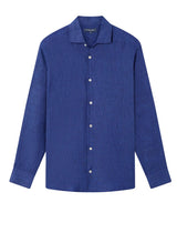 Shirts Frescobol Carioca Antonio Linen Regular Shirt Cobalt Blue Apoella