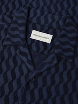 Shirts Frescobol Carioca Roberto Terry Shirt Midnight Blue Apoella