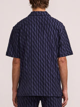 Shirts Frescobol Carioca Roberto Terry Shirt Midnight Blue Apoella