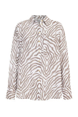 Shirts Heidi Klein Oracabesca Linen Shirt Animal Print Apoella