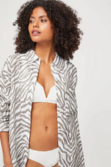 Shirts Heidi Klein Oracabesca Linen Shirt Animal Print Apoella