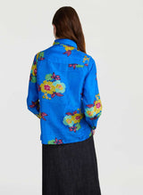 Shirts Lisa Corti Bella Habutai Silk Shirt Blue Apoella