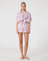 Shirts Marie Raxevsky Linen Shirt Jungle Lilac Apoella