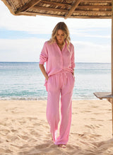 Shirts Melissa Odabash Leona Classic Buttoned Shirt Rose Apoella