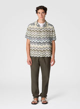 Shirts Missoni Bowling Shirt in Viscose with Dashed Zigzag Print Apoella