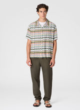 Shirts Missoni Bowling Shirt in Viscose with Irregular Zigzag Print Apoella