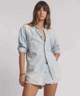 Shirts One Teaspoon Classic Everyday Chambray Denim Shirt Apoella